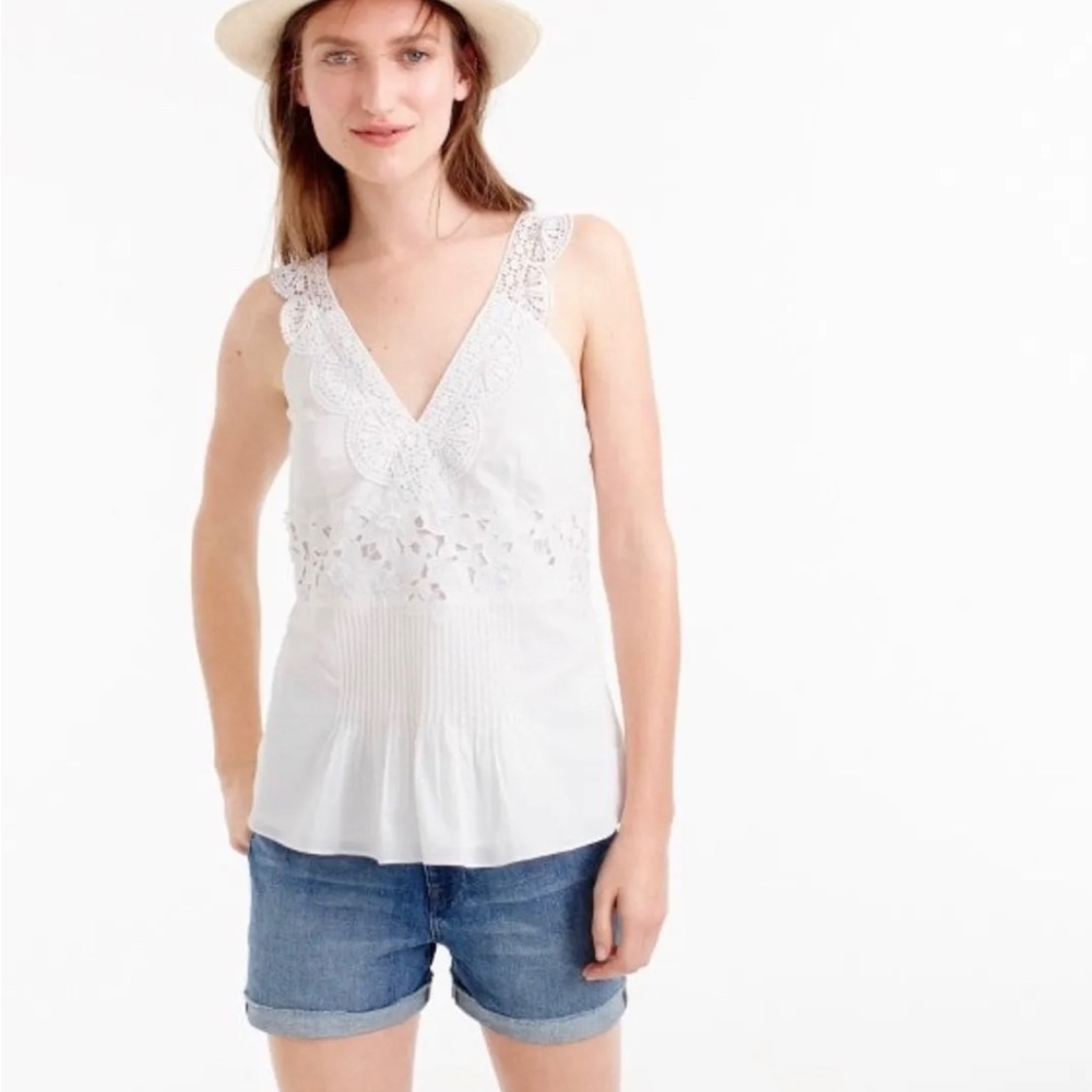J.Crew collection embroidered summer top size 2 NWT